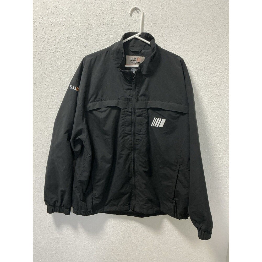 5.11 Tactical NASCAR Windbreaker Jacket Men’s XL Black Track Crew Full Zip Coat